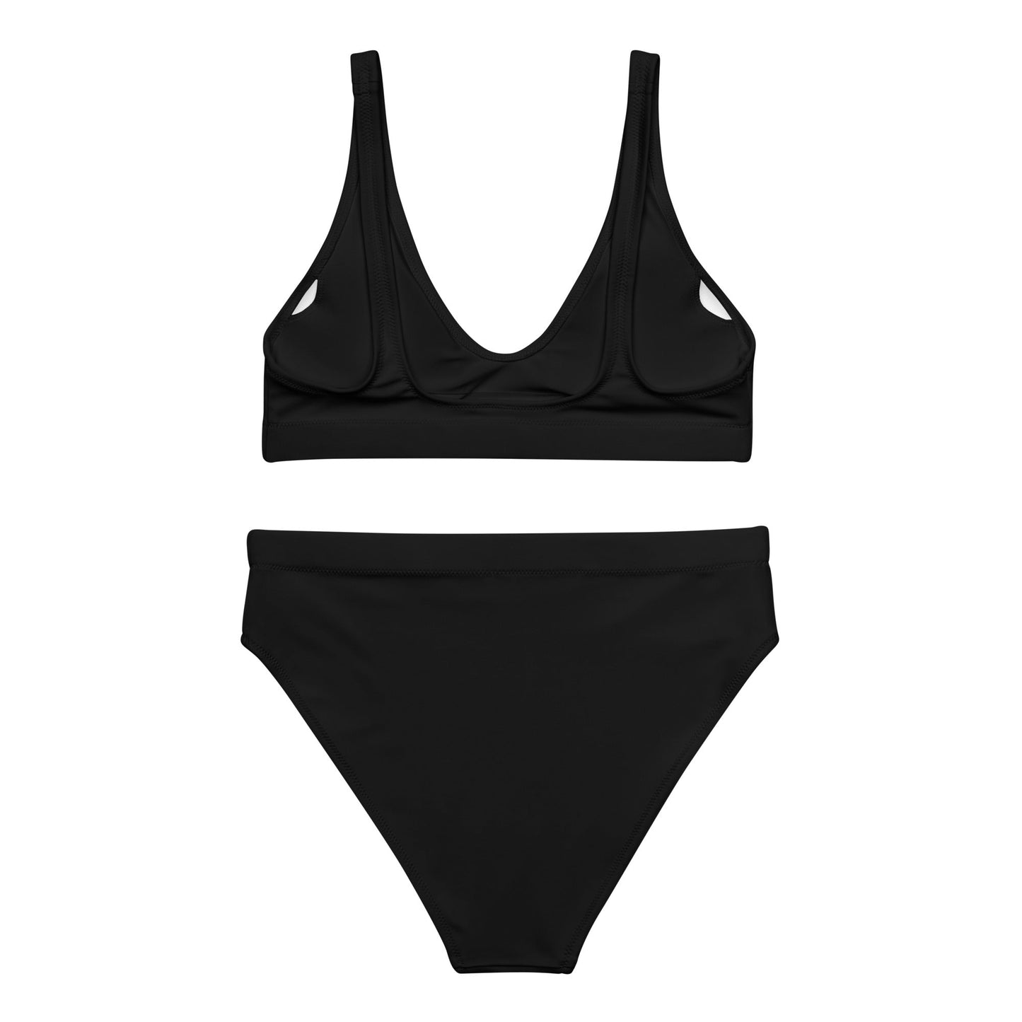 Eco - Lux High Waisted Bikini in Black - Saltwater Bodega