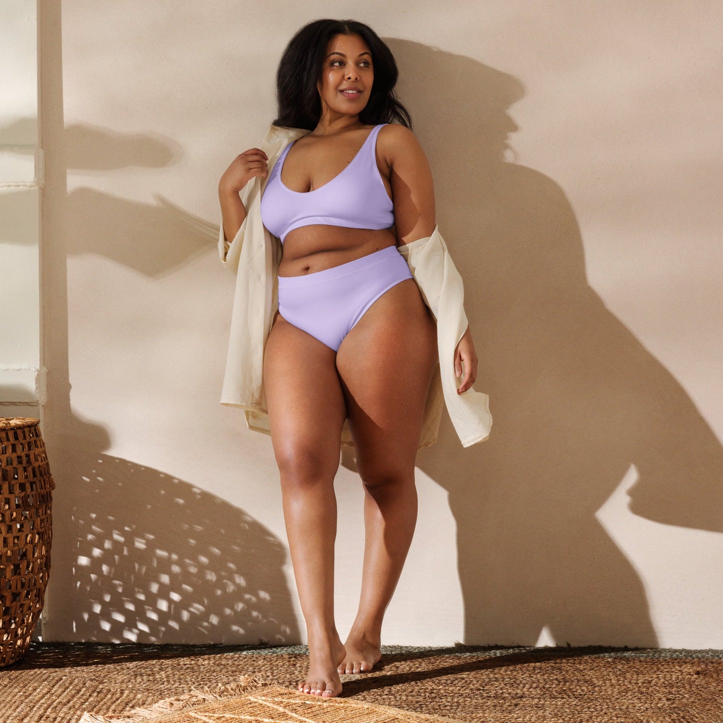 Eco - Lux High Waisted Bikini in Lavender - Saltwater Bodega