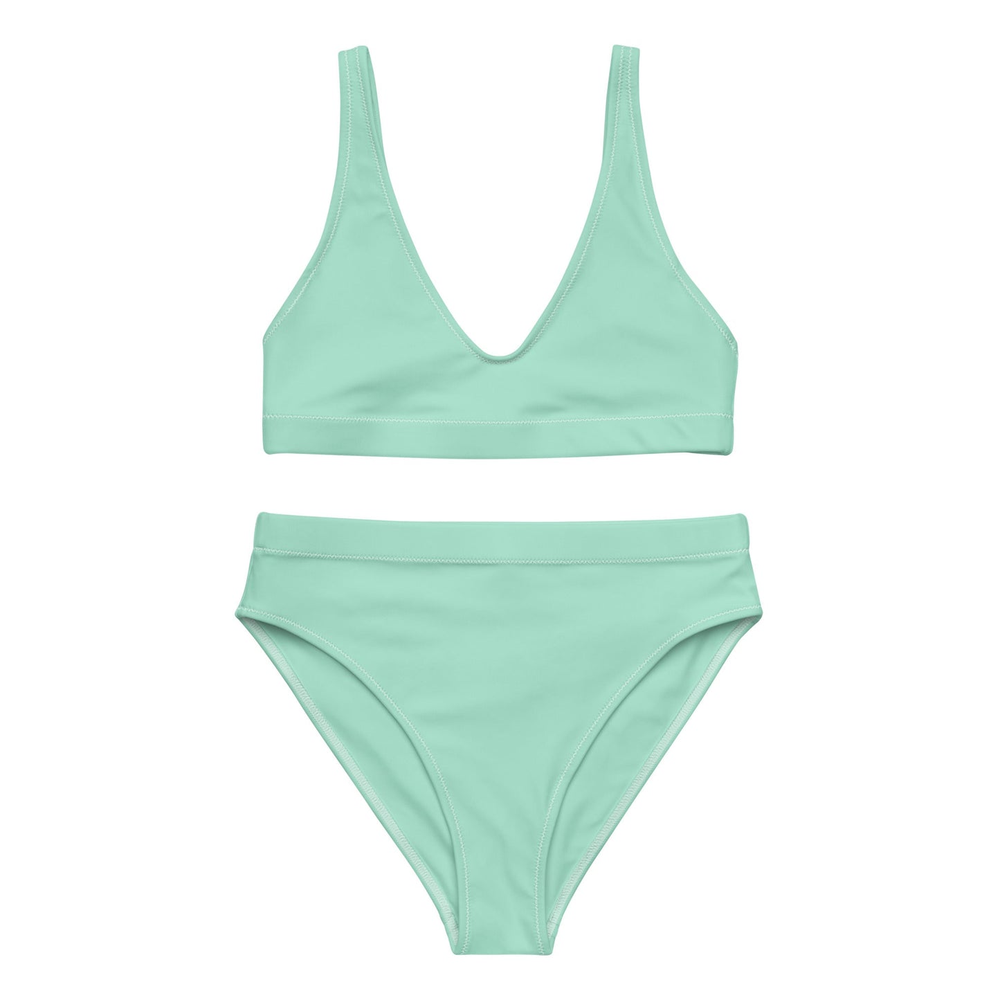 Eco - Lux High Waisted Bikini in Mint - Saltwater Bodega