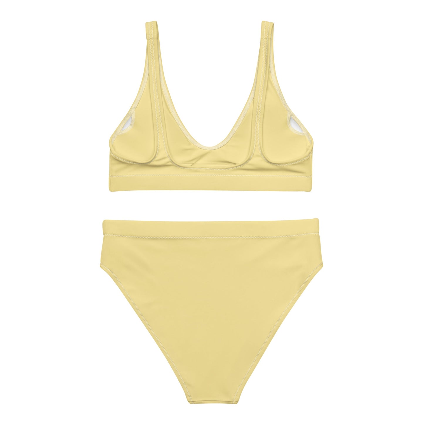 Eco - Lux High Waisted Bikini in Pastel Yellow - Saltwater Bodega