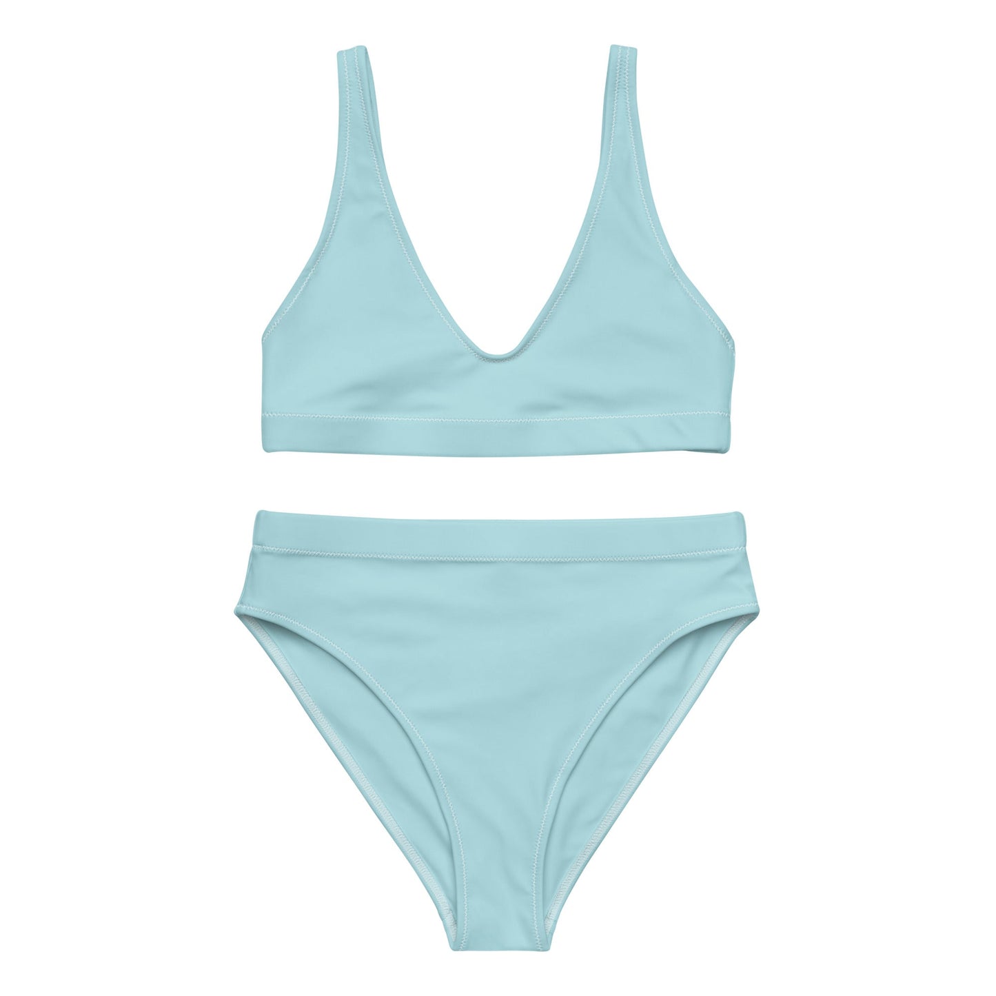 Eco - Lux High Waisted Bikini in Powder Blue - Saltwater Bodega