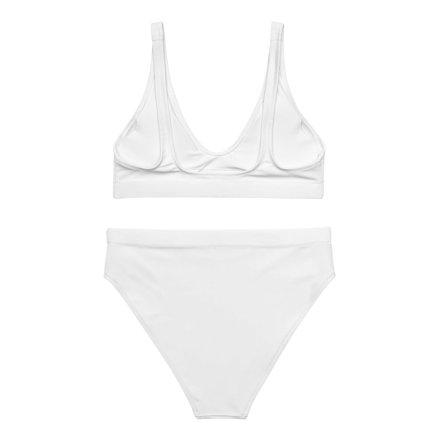 Eco - Lux High Waisted Bikini in White - Saltwater Bodega