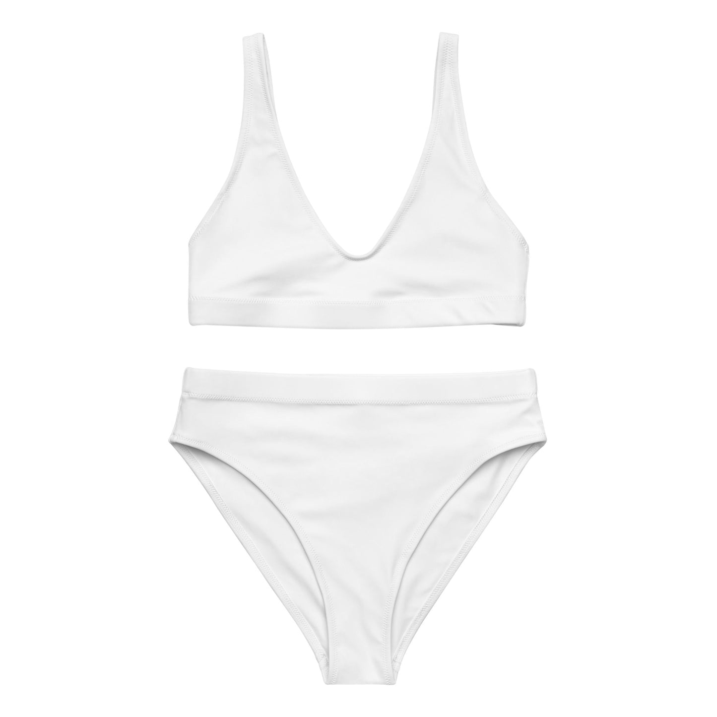 Eco - Lux High Waisted Bikini in White - Saltwater Bodega