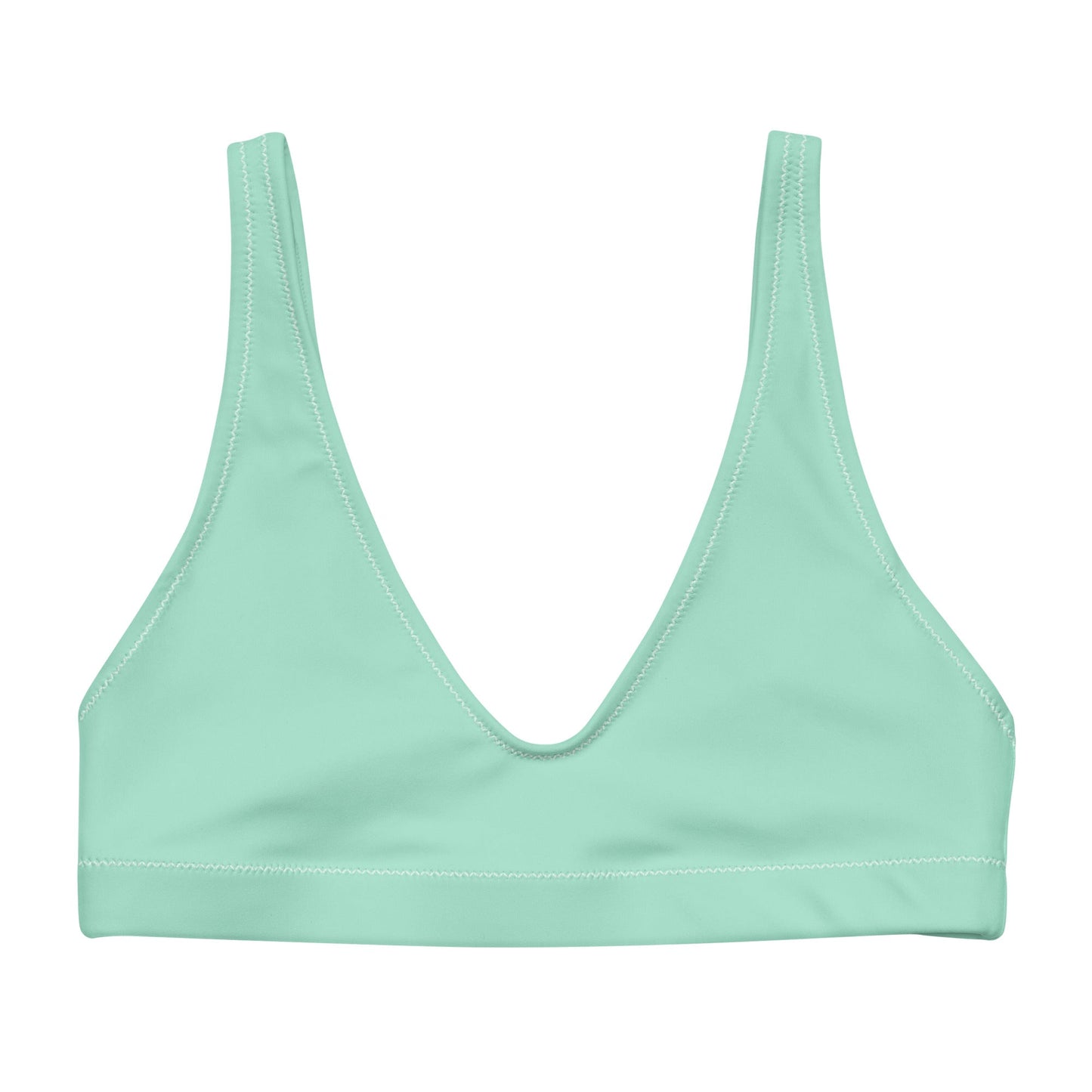 Eco - Lux High Waisted Bikini Top in Mint - Saltwater Bodega