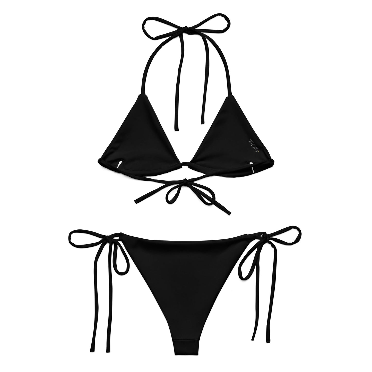 Eco - Lux String Bikini in Black - Saltwater Bodega
