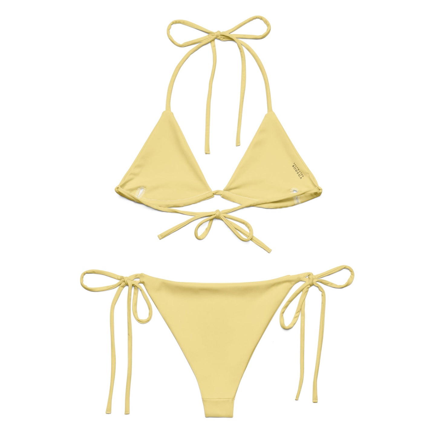 Eco - Lux String Bikini in Pastel Yellow - Saltwater Bodega