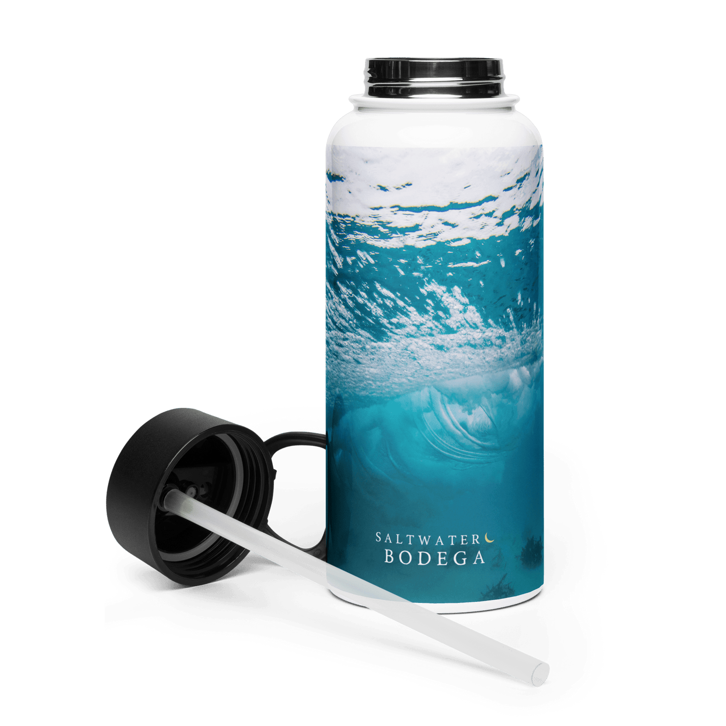 Underwater Stainless Steel Water Bottle with Straw Lid - Saltwater Bodega