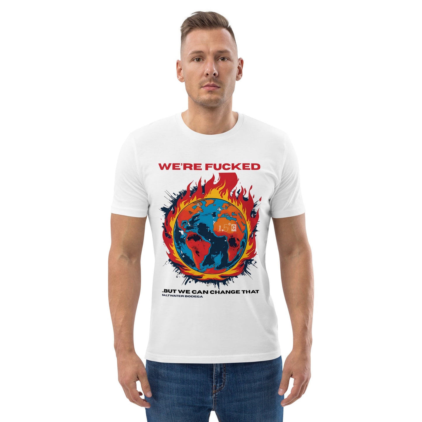 We're Fucked, Earth on Fire Tee - Saltwater Bodega