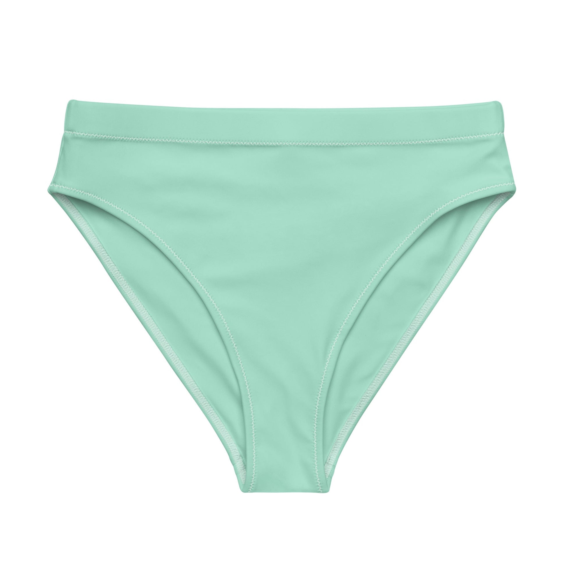 Eco - Lux High Waisted Bikini Bottom in Mint - Saltwater Bodega