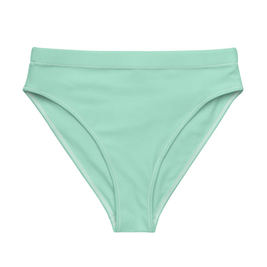 Eco - Lux High Waisted Bikini Bottom in Mint - Saltwater Bodega