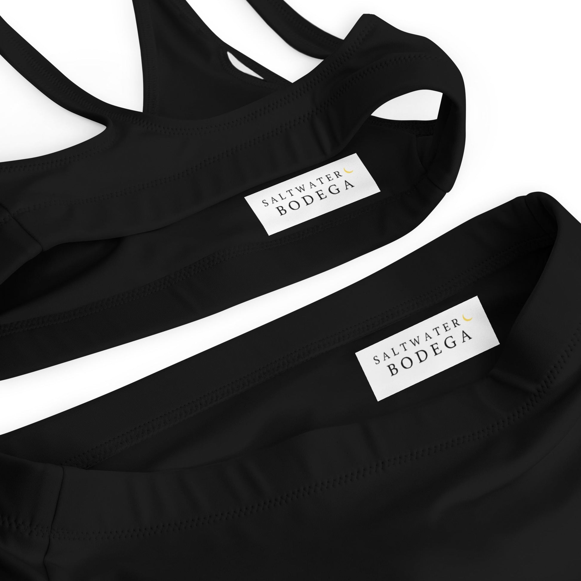 Eco - Lux High Waisted Bikini in Black - Saltwater Bodega