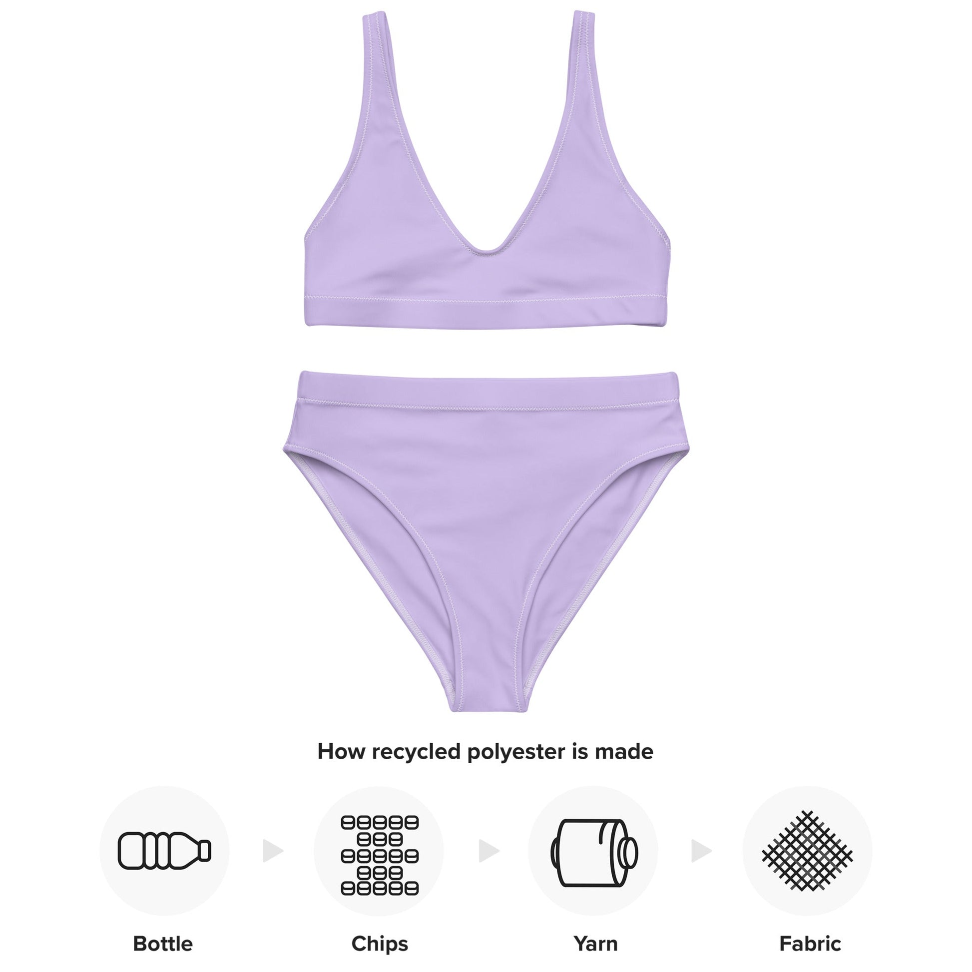 Eco - Lux High Waisted Bikini in Lavender - Saltwater Bodega
