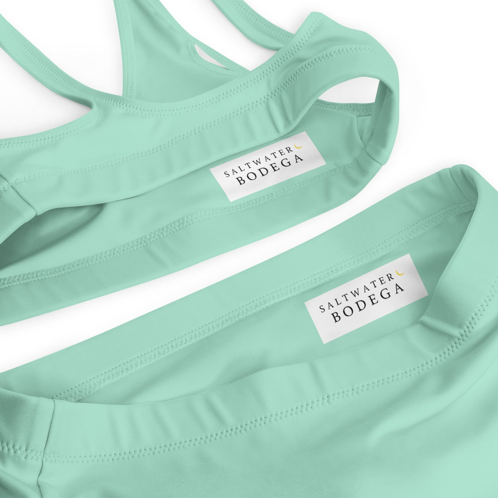 Eco - Lux High Waisted Bikini in Mint - Saltwater Bodega