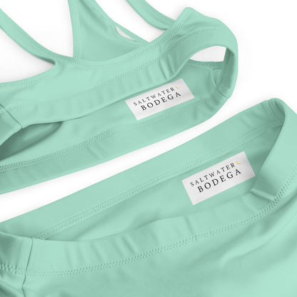 Eco - Lux High Waisted Bikini in Mint - Saltwater Bodega