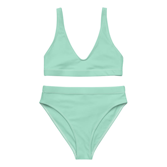 Eco - Lux High Waisted Bikini in Mint - Saltwater Bodega