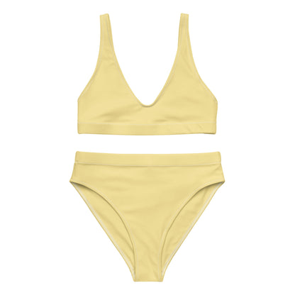 Eco - Lux High Waisted Bikini in Pastel Yellow - Saltwater Bodega