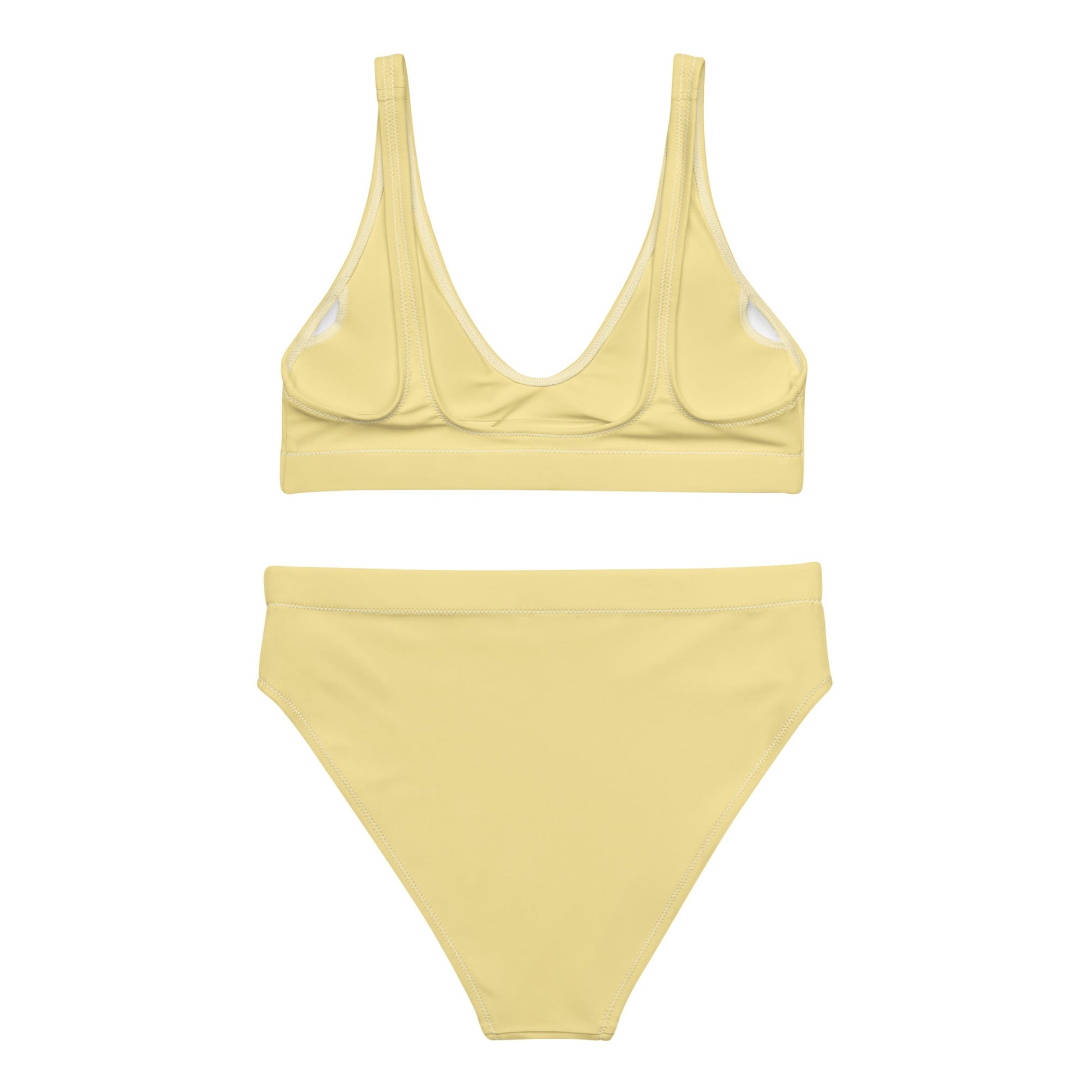 Eco - Lux High Waisted Bikini in Pastel Yellow - Saltwater Bodega