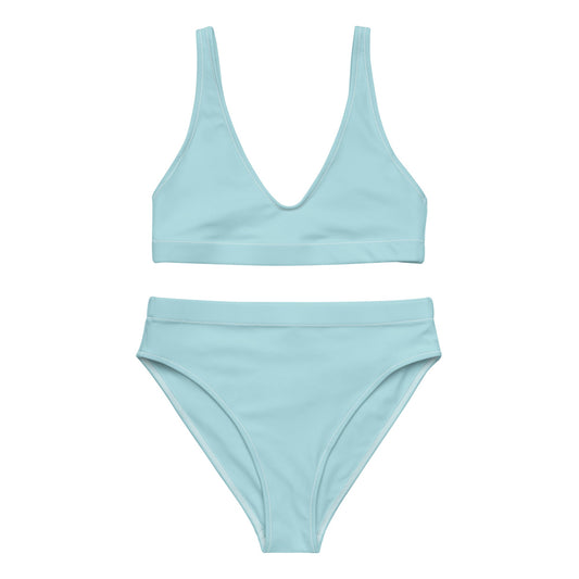 Eco - Lux High Waisted Bikini in Powder Blue - Saltwater Bodega