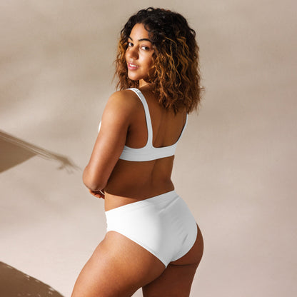 Eco - Lux High Waisted Bikini in White - Saltwater Bodega