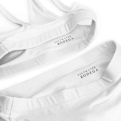 Eco - Lux High Waisted Bikini in White - Saltwater Bodega