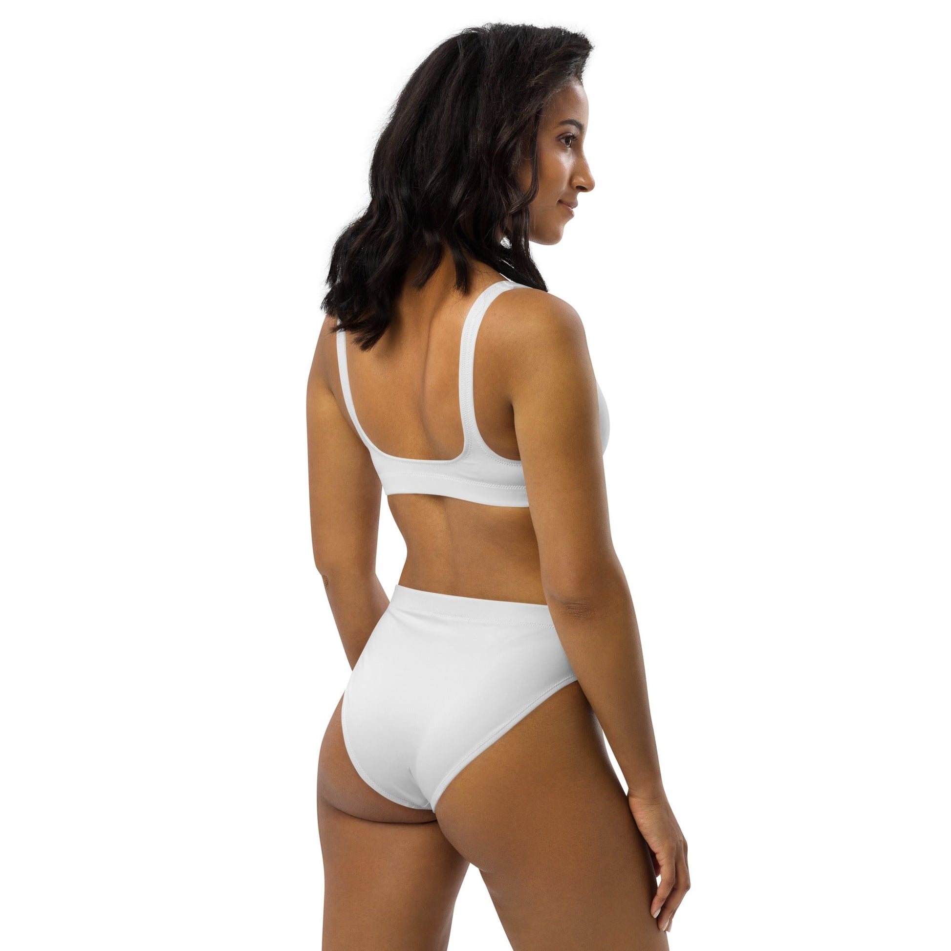 Eco - Lux High Waisted Bikini in White - Saltwater Bodega