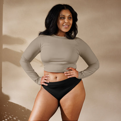 Eco - Lux High Waisted Bikini Top in Black - Saltwater Bodega