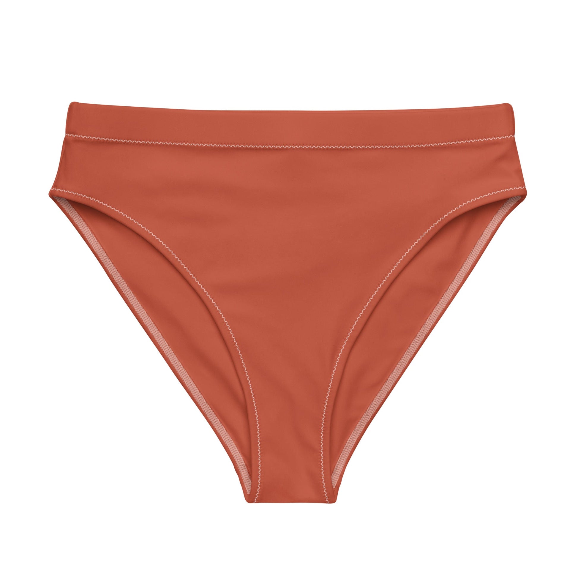 Eco - Lux High Waisted Bikini Top in Brick Red - Saltwater Bodega
