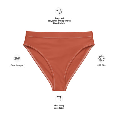 Eco - Lux High Waisted Bikini Top in Brick Red - Saltwater Bodega
