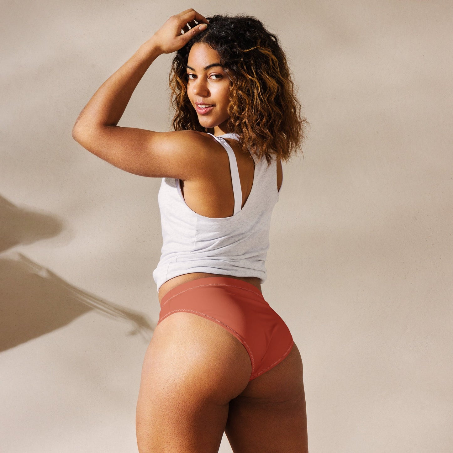 Eco - Lux High Waisted Bikini Top in Brick Red - Saltwater Bodega