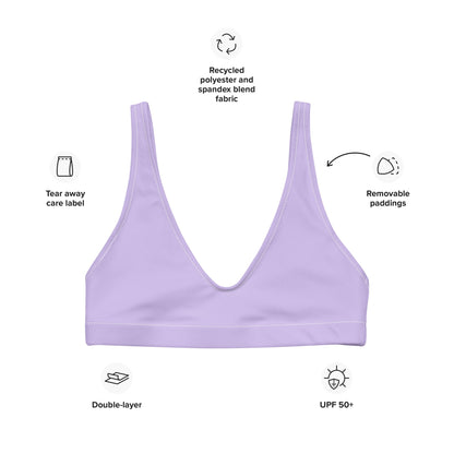 Eco - Lux High Waisted Bikini Top in Lavender - Saltwater Bodega