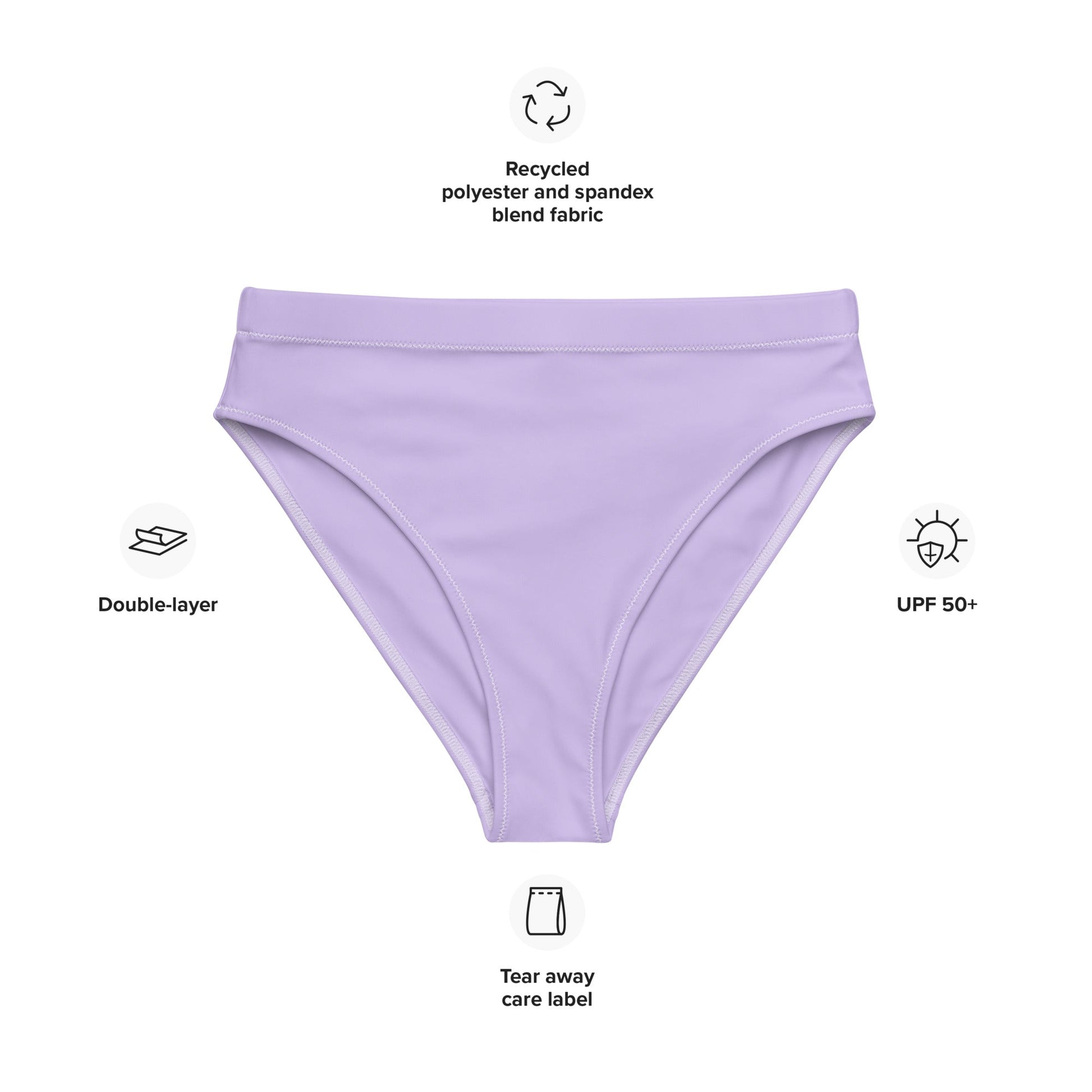 Eco - Lux High Waisted Bikini Top in Lavender - Saltwater Bodega