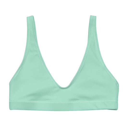 Eco - Lux High Waisted Bikini Top in Mint - Saltwater Bodega