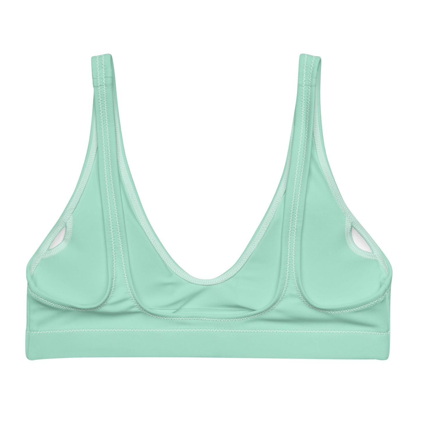 Eco - Lux High Waisted Bikini Top in Mint - Saltwater Bodega
