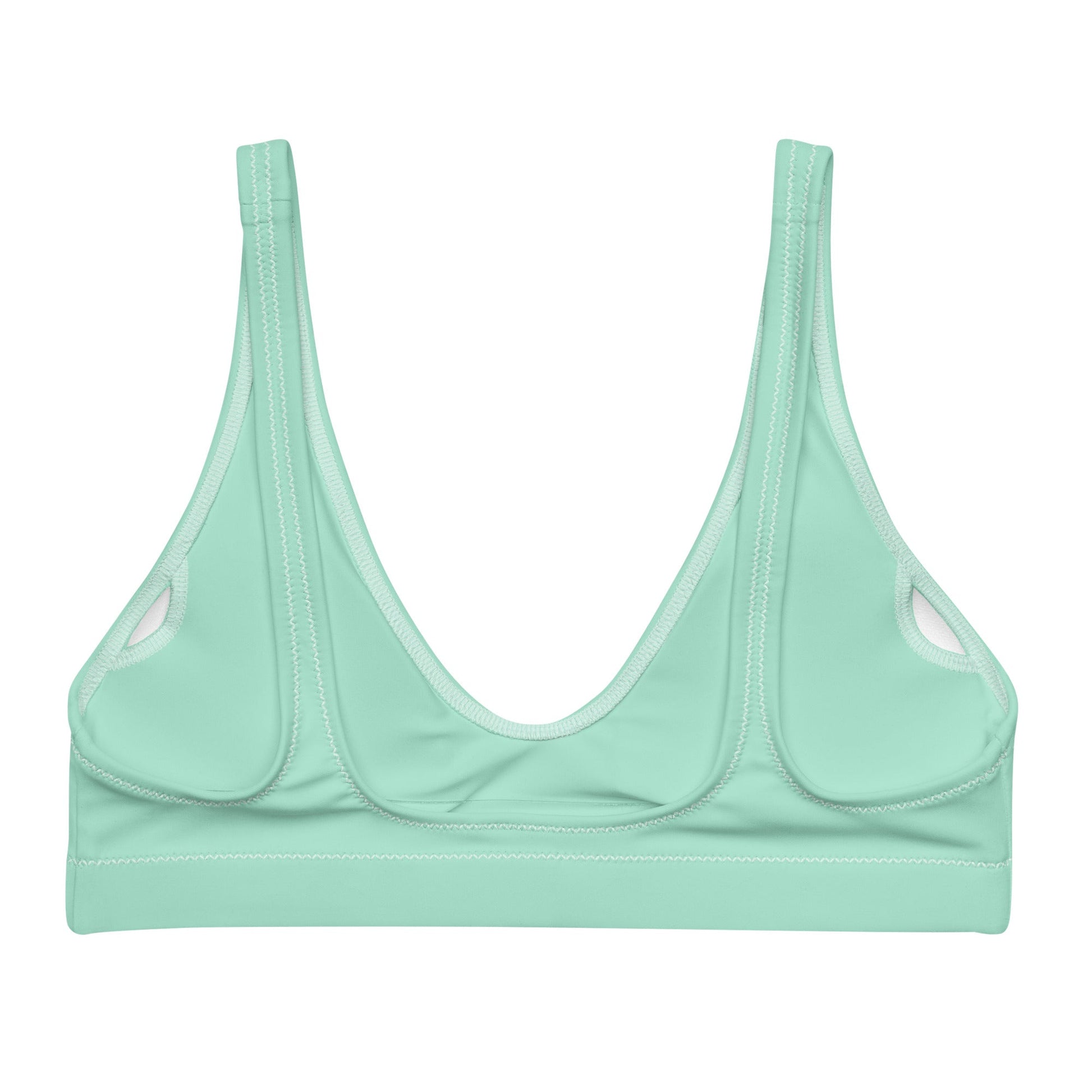 Eco - Lux High Waisted Bikini Top in Mint - Saltwater Bodega
