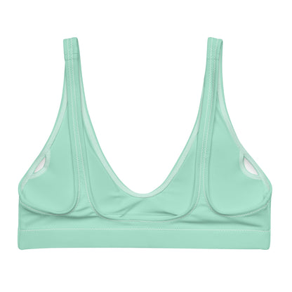 Eco - Lux High Waisted Bikini Top in Mint - Saltwater Bodega