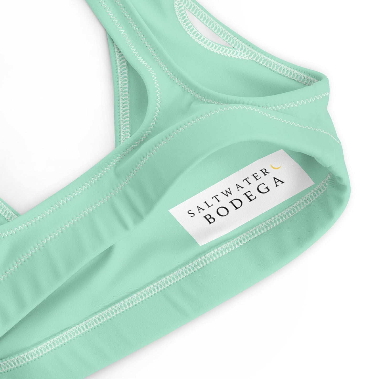 Eco - Lux High Waisted Bikini Top in Mint - Saltwater Bodega