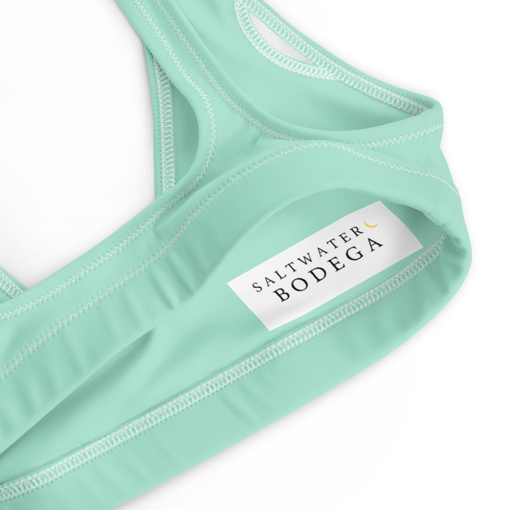 Eco - Lux High Waisted Bikini Top in Mint - Saltwater Bodega