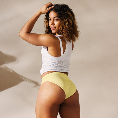 Eco - Lux High Waisted Bikini Top in Pastel Yellow - Saltwater Bodega