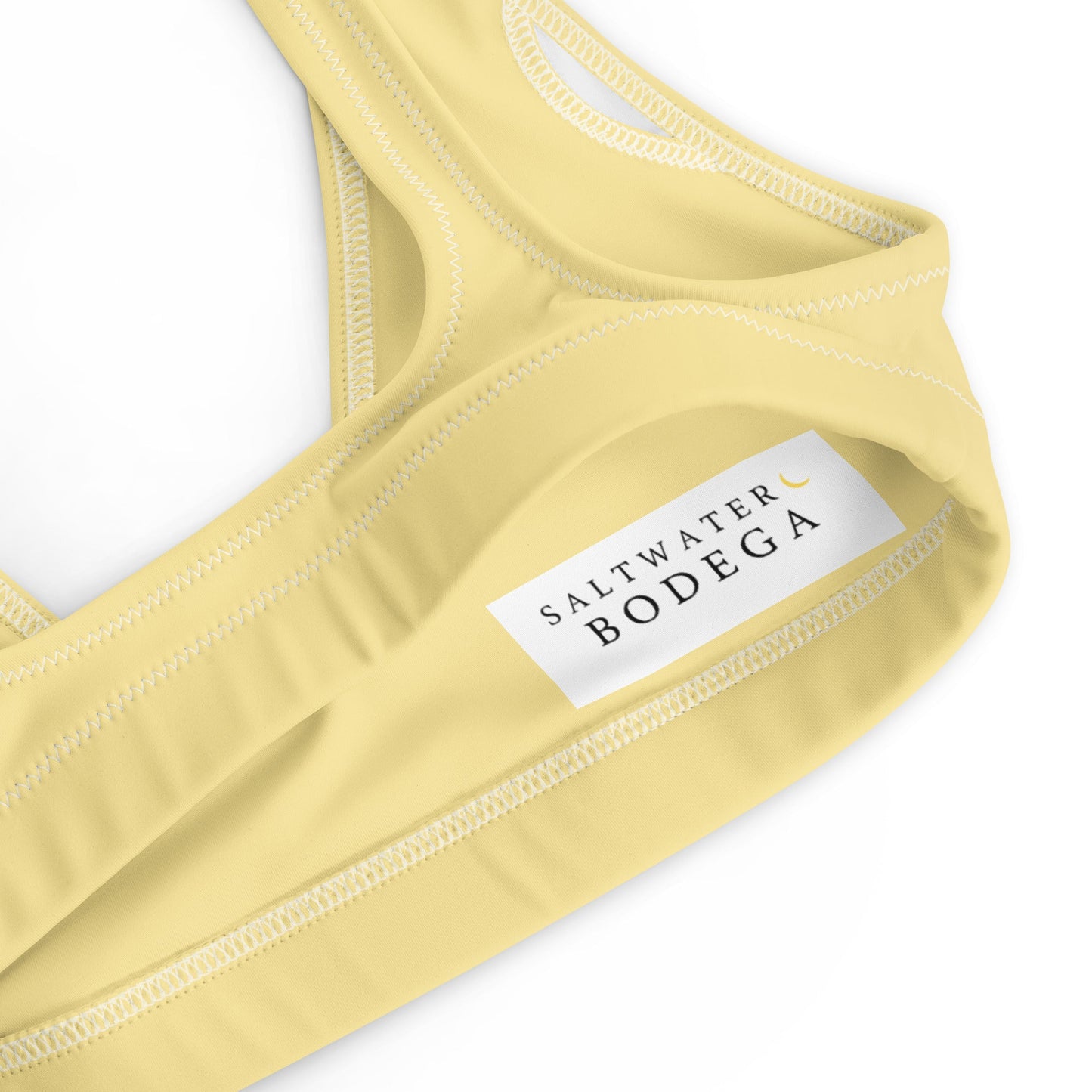 Eco - Lux High Waisted Bikini Top in Pastel Yellow - Saltwater Bodega