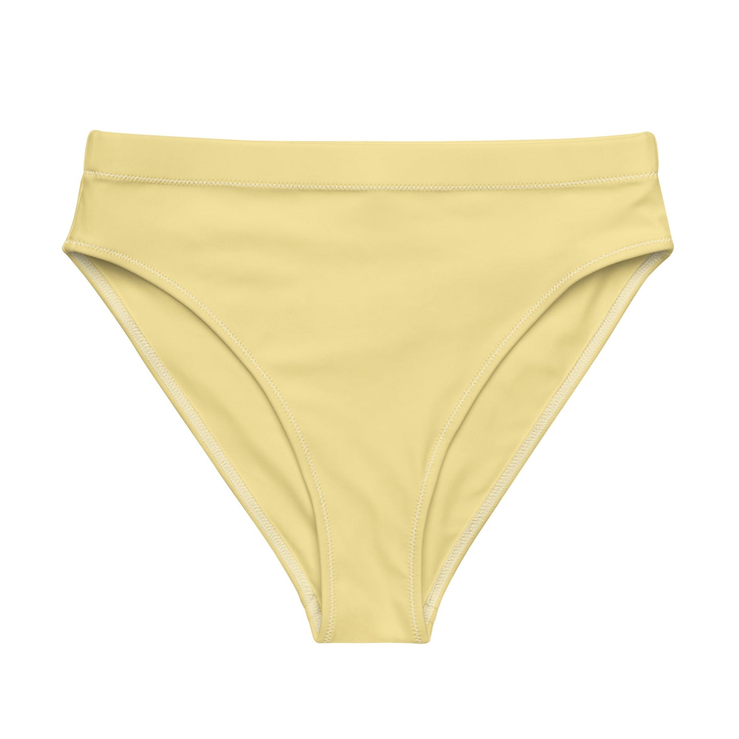 Eco - Lux High Waisted Bikini Top in Pastel Yellow - Saltwater Bodega