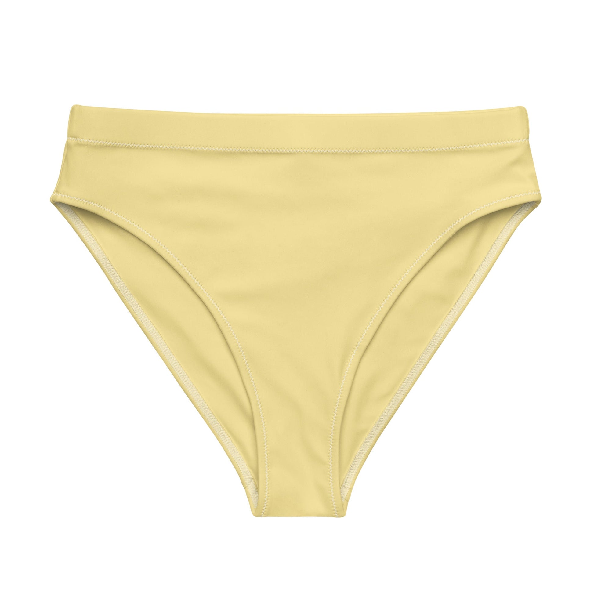 Eco - Lux High Waisted Bikini Top in Pastel Yellow - Saltwater Bodega