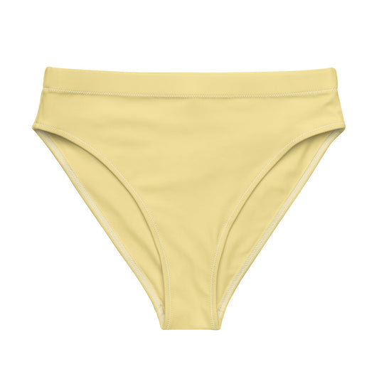 Eco - Lux High Waisted Bikini Top in Pastel Yellow - Saltwater Bodega