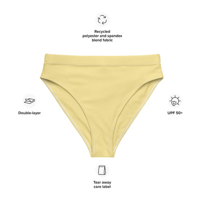 Eco - Lux High Waisted Bikini Top in Pastel Yellow - Saltwater Bodega