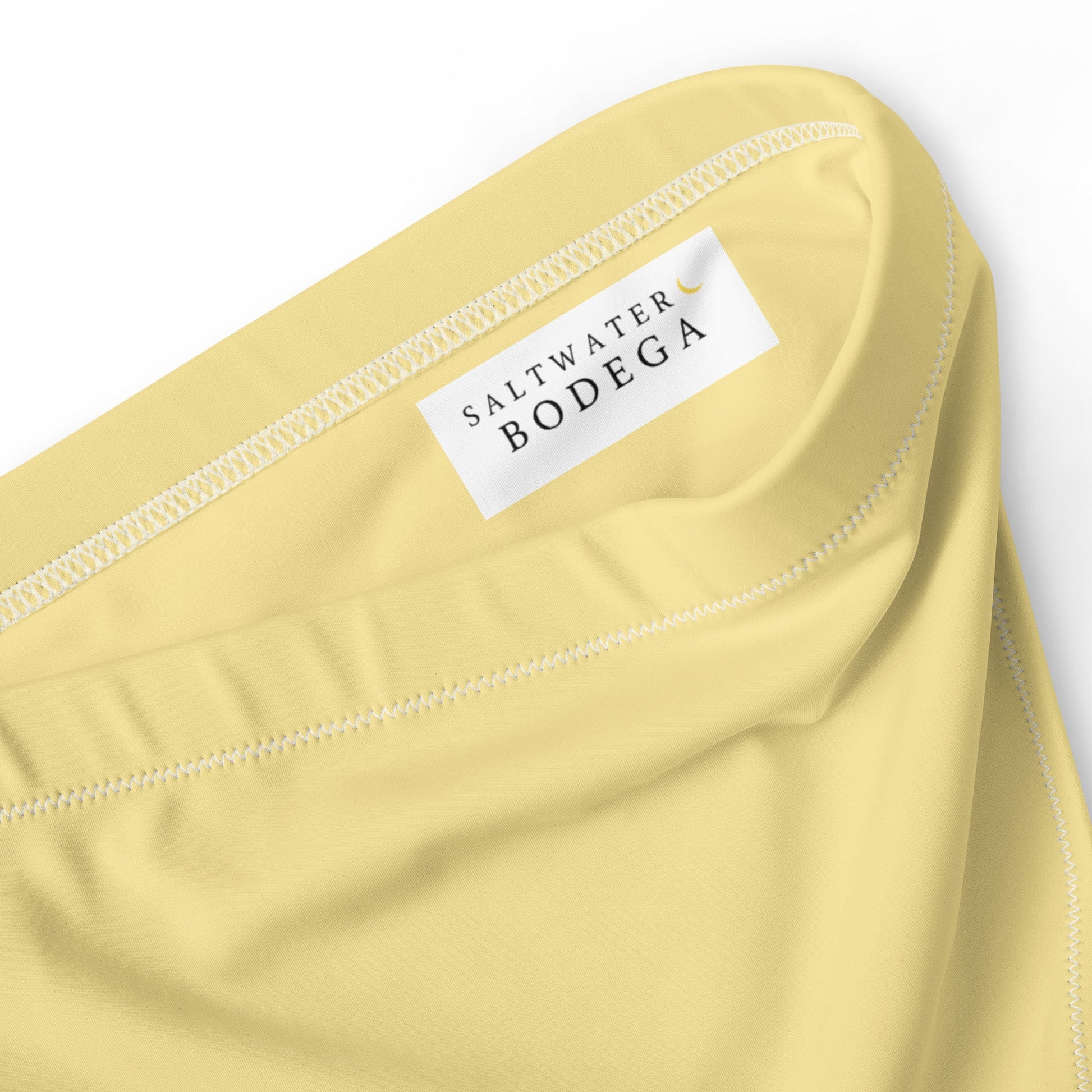 Eco - Lux High Waisted Bikini Top in Pastel Yellow - Saltwater Bodega