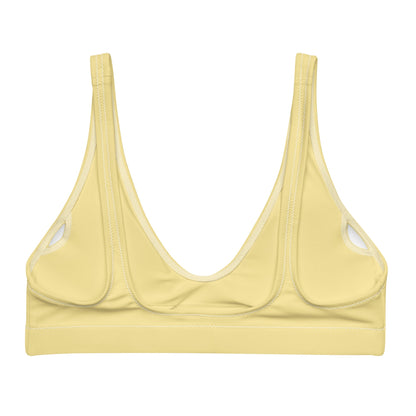 Eco - Lux High Waisted Bikini Top in Pastel Yellow - Saltwater Bodega