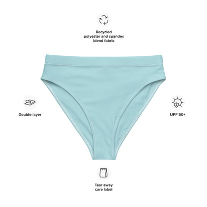 Eco - Lux High Waisted Bikini Top in Powder Blue - Saltwater Bodega