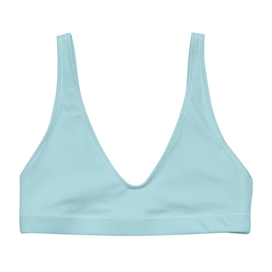 Eco - Lux High Waisted Bikini Top in Powder Blue - Saltwater Bodega
