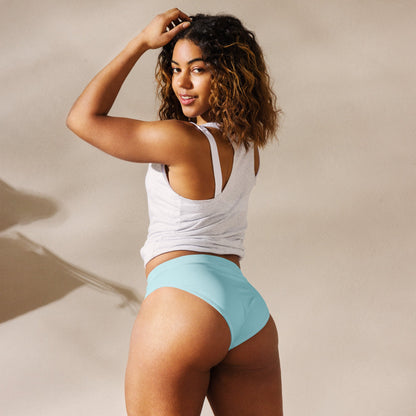 Eco - Lux High Waisted Bikini Top in Powder Blue - Saltwater Bodega
