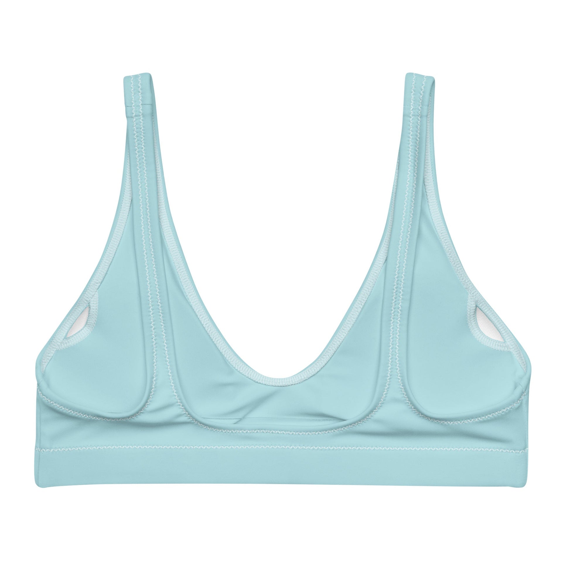 Eco - Lux High Waisted Bikini Top in Powder Blue - Saltwater Bodega