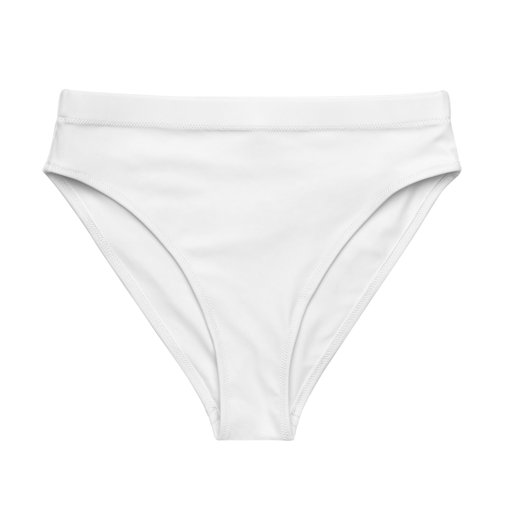 Eco - Lux High Waisted Bikini Top in White - Saltwater Bodega